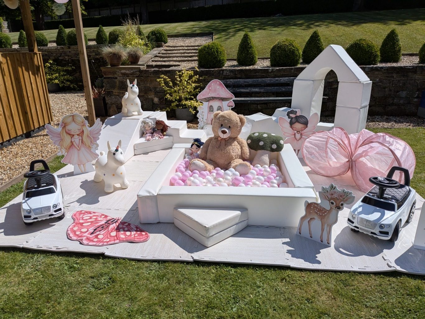Outside Set Up Soft play can be hired for outside use between May to August. However a back up venue is required in the event of wet, adverse weather.
